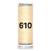 Gutermann garen | 200m | 610 lichtgeel naaigaren GM - 200 - 610 - LICHTGEEL 4008015032302
